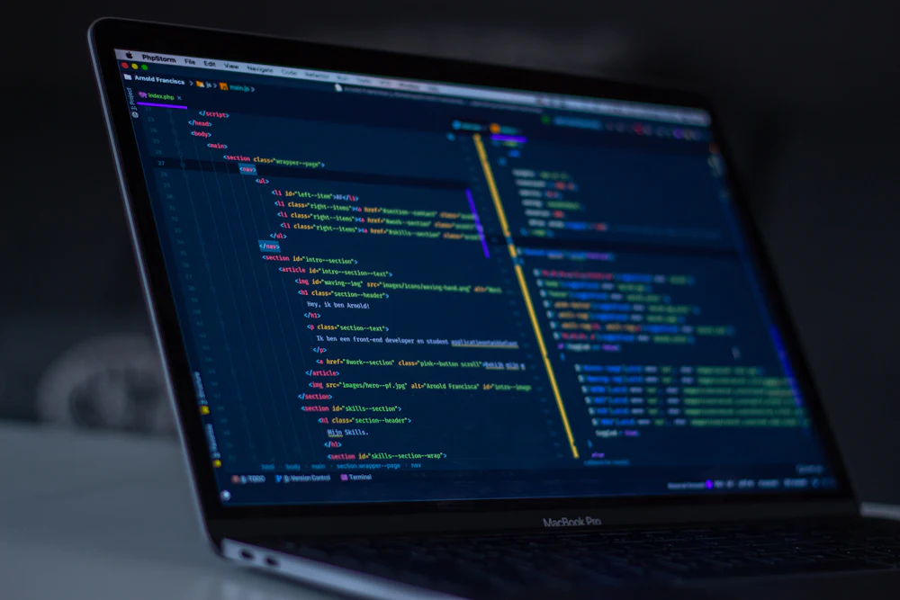 Custom web application code for a business website