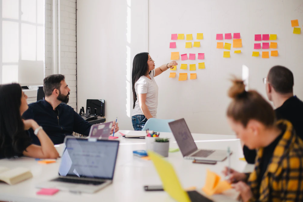 Digital marketing agency team planning a client strategy
