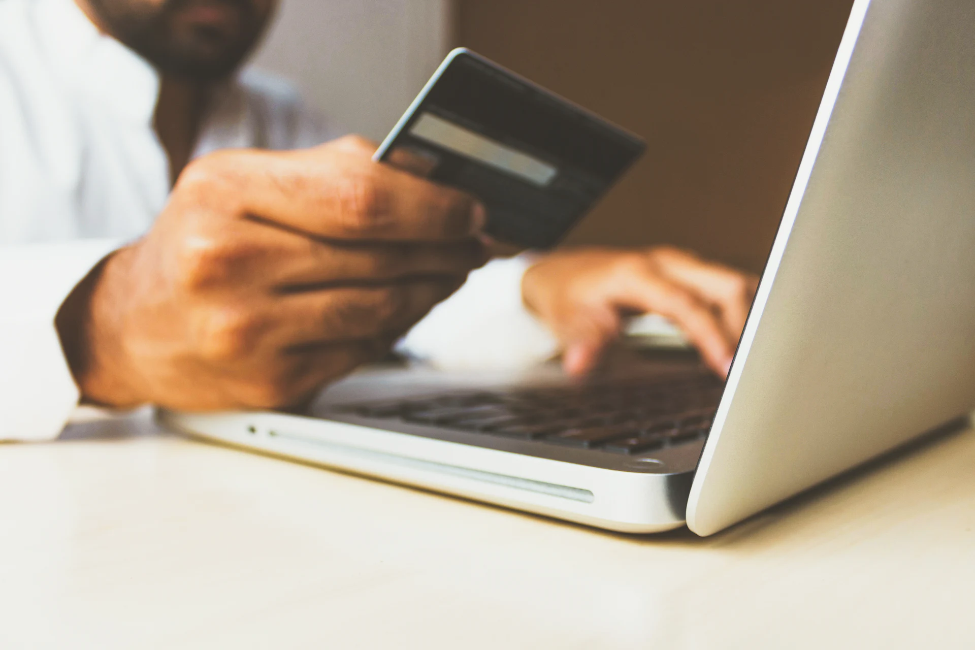 E-commerce website development - customer paying online by card