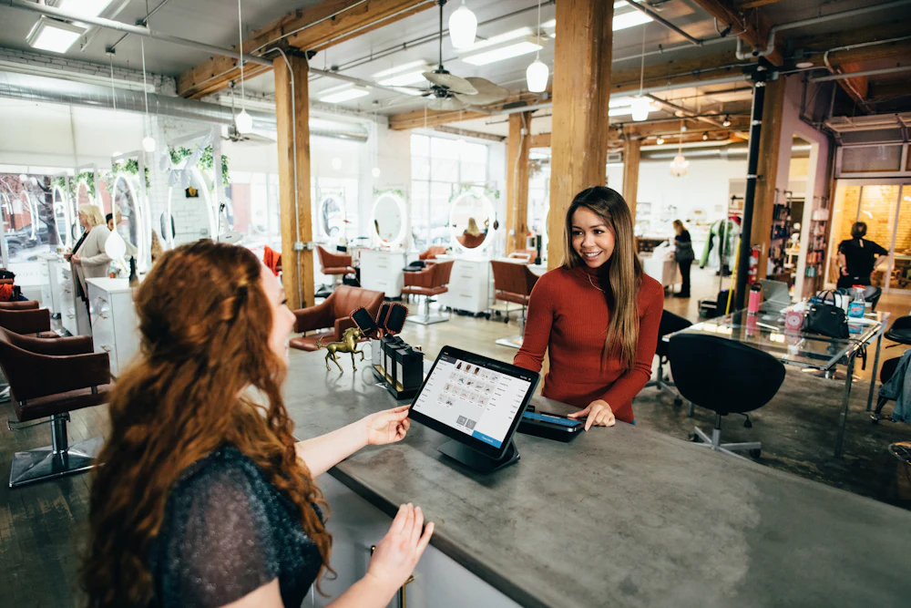 Modern business team working in a shared office