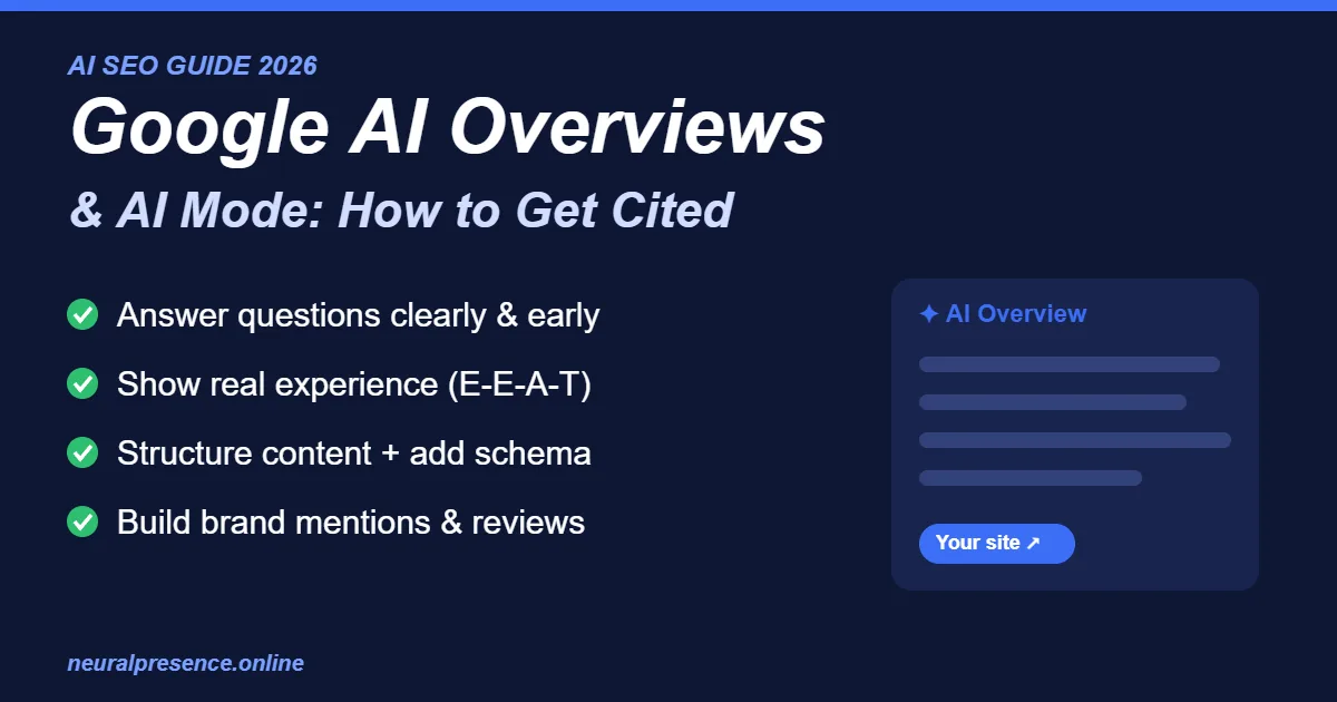 Google AI Overviews and AI Mode SEO guide 2026